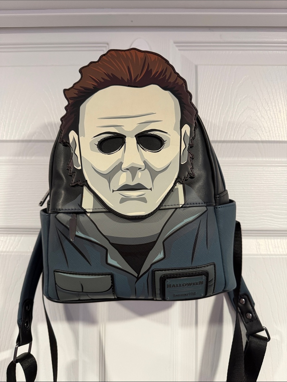 Loungefly Halloween Michael Myers Graphic Mini Backpack - Black/Blue